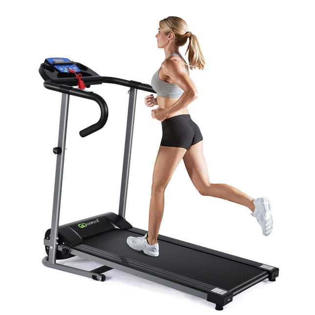 Electric Folding Treadmill with LCD Display and Heart Rate Sensor - GoplusUS