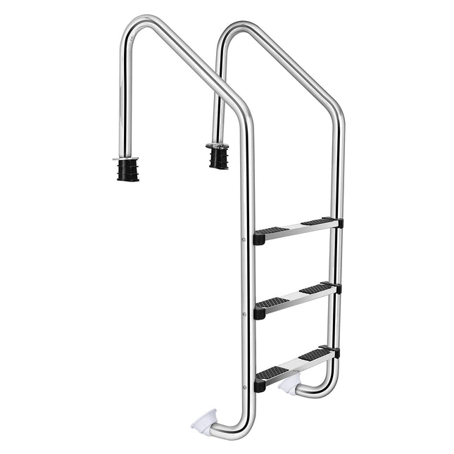 Swimming Pool Ladder, 3-Step In-Ground Stainless Steel Step for Indoor/Outdoor Pool