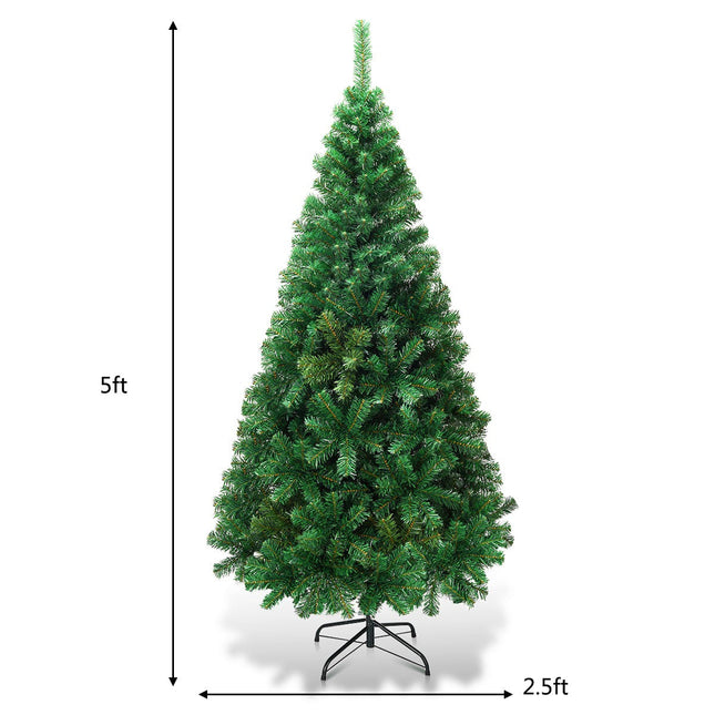 Artificial Christmas Tree with Solid Metal Stand - GoplusUS