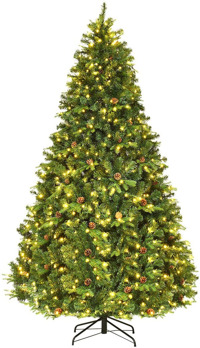 Pre-Lit Artificial Christmas Tree Premium Spruce Hinged Tree with 540 LED Lights