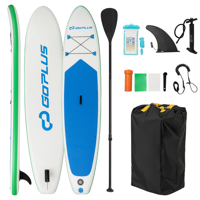 Goplus 11FT  Inflatable Stand Up Paddle Board with Waterproof Phone Bag