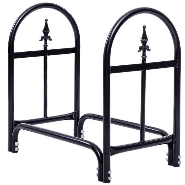 Firewood Log Rack Indoor Outdoor Fireplace Storage Holder (2 Feet) - GoplusUS