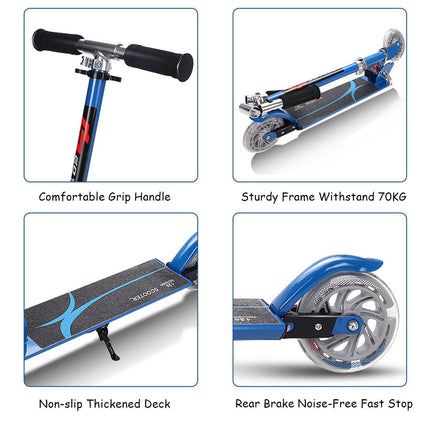 Folding Kick Scooter for Kids, 2 Flash Wheels Deluxe Aluminum - GoplusUS
