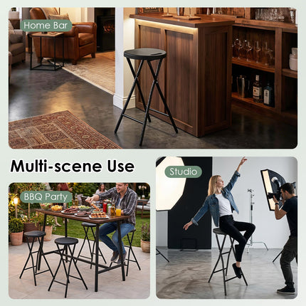 Goplus Folding Stool 27.5" Counter Height Backless Bar Chair with 330 lbs Capacity