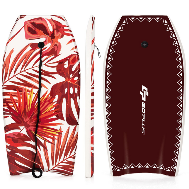 Goplus Super Lightweight Bodyboard, 37-41'' Body Board with EPS Core, XPE Deck - GoplusUS