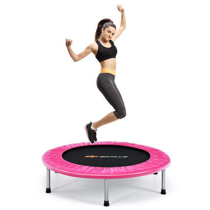 Goplus Mini Folding Trampoline, Foldable Fitness Rebounder for Children - GoplusUS