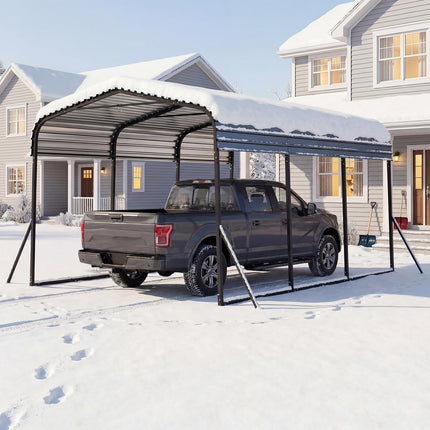Goplus 10 x 14.5 FT Heavy-Duty Carport Outdoor Galvanized Steel Garage Car Shelter