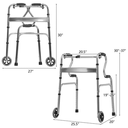 440LBS Foldable Standard Walker - GoplusUS