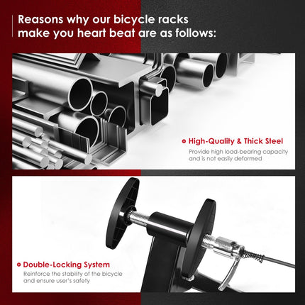 Bike Trainer Stand, Indoor Steel Exercise Bicycle Trainers with Magnetic Flywheel - GoplusUS