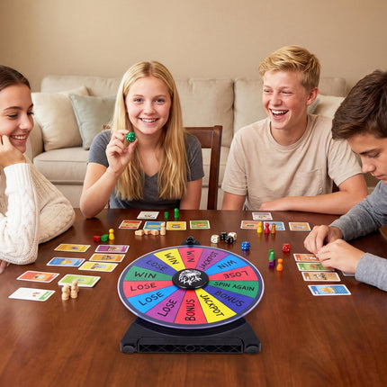 Goplus 12/20 inch Spinning Prize Wheel with Blackboard Marker Eraser & Spare Pointer