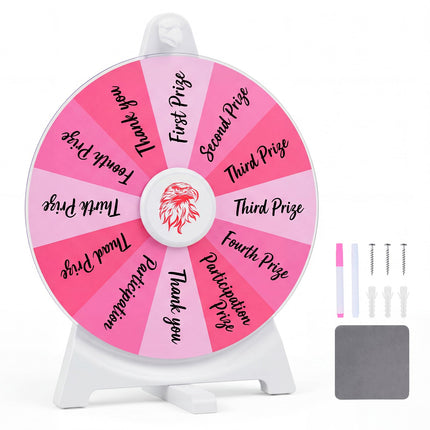 Goplus 12/20 inch Spinning Prize Wheel with Blackboard Marker Eraser & Spare Pointer