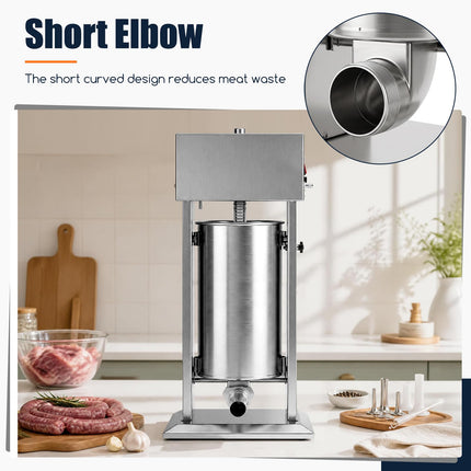 Goplus Electric Sausage Stuffer with 4 Stuffing Tubes | Vertical Sausage Making Machine (10L/12L/15L)