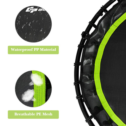 40'' Folding Fitness Trampoline, Portable Mini Exercise Rebounder - GoplusUS