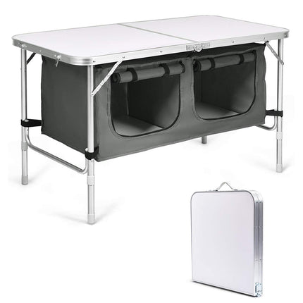 Folding Camping Table with Storage - GoplusUS