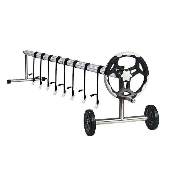 18FT Pool Cover Reel Set, Aluminum Pool Solar Cover Reel - GoplusUS