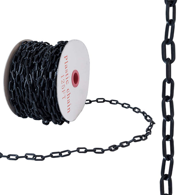 Plastic Chain Safety Barrier 125 FT Plastic Barrier Chain - GoplusUS