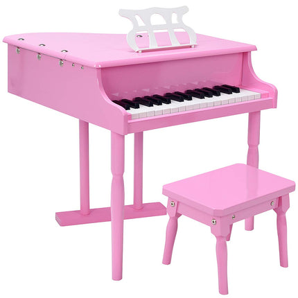 Classical Kids Piano, 30 Keys Wood Toy Grand Piano - GoplusUS