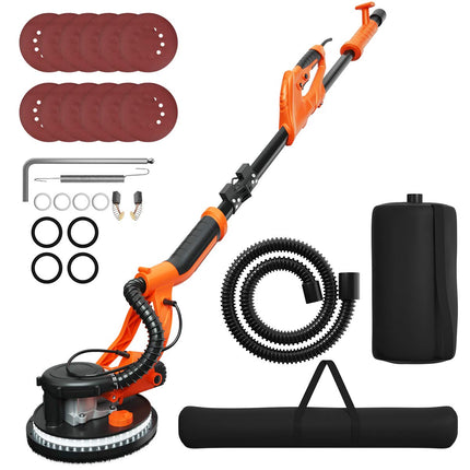 750W Drywall Sander 12 Sanding Disks & Carrying Bag (Foldable) - GoplusUS