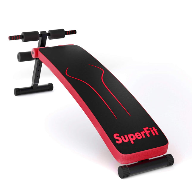 Adjustable Sit Up Bench, Abdominal Training Workout Slant Bench - GoplusUS