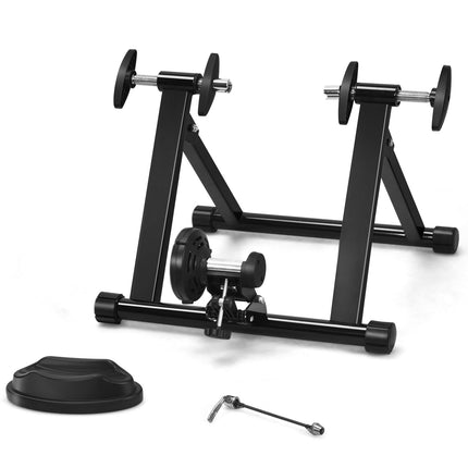 Bike Trainer Stand, Indoor Steel Exercise Bicycle Trainers with Magnetic Flywheel - GoplusUS