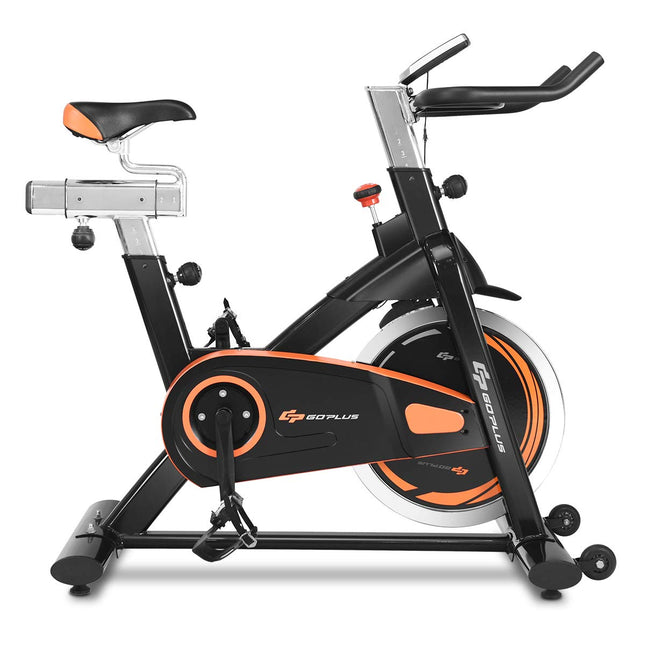 Indoor Cycling Bike, Stationary Bicycle with Flywheel and LCD Display - GoplusUS
