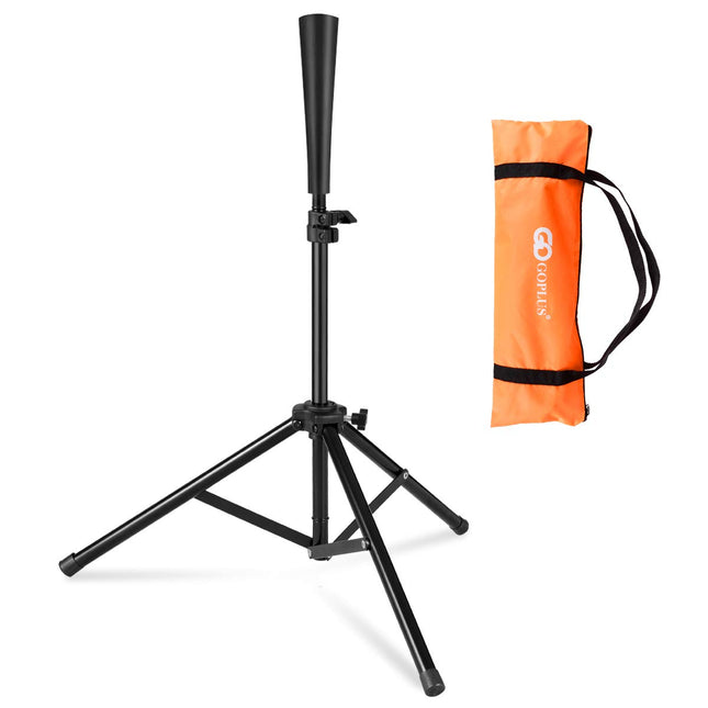 Batting Tee, Adjustable Baseball Softball Tripod for Batting Training Practice - GoplusUS