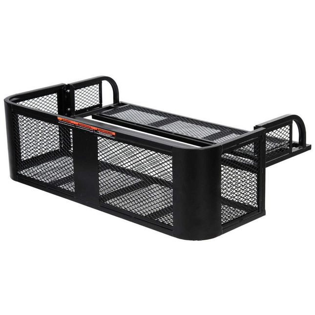 Goplus ATV/UTV Rear Drop Basket, Universal Cargo Basket w/Steel Mesh Surface (Black) - GoplusUS