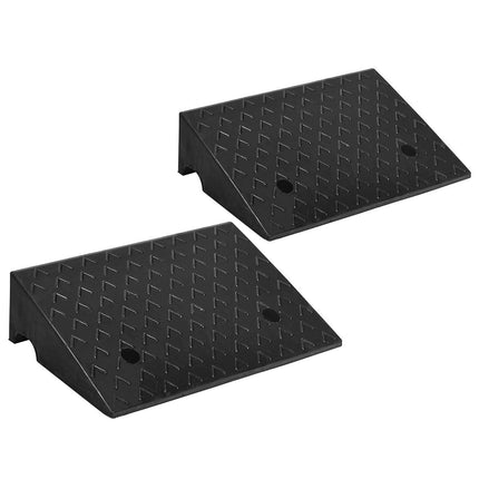 Goplus 2PCS Rubber Car Curb Ramps, 5" Rise Portable Lightweight Threshold Ramp Set - GoplusUS