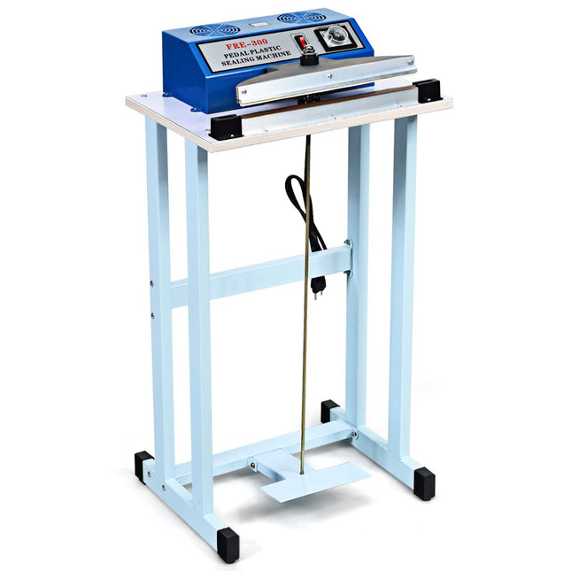 110V 12" Foot Pedal Impulse Sealer with Cutter - GoplusUS