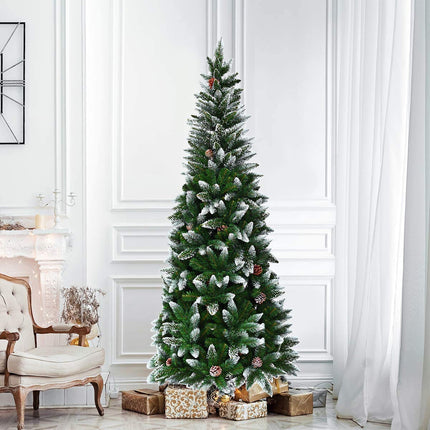 5ft, 6FT 7.5FT Artificial Pencil Christmas Tree - GoplusUS
