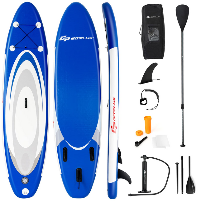 Goplus Inflatable Stand up Paddle Board Surfboard SUP Board with Adjustable Paddle Carry Bag - GoplusUS