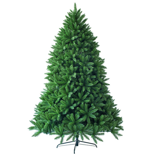7.5ft Unlit Artificial Christmas Tree, Premium Hinged Fir Tree - GoplusUS