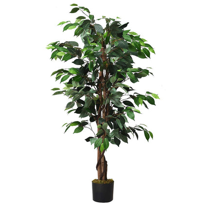 4/5.5/6FT FICUS Silk Leaf Artificial Tree - GoplusUS