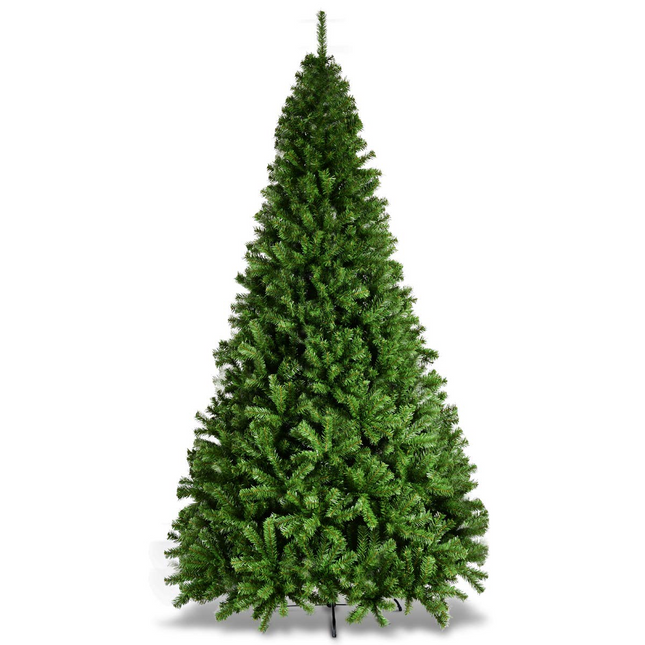 Goplus Artificial Christmas Tree, Unlit Premium Hinged Spruce Xmas Tree with Solid Metal Stand, for Outdoor and Indoor Decor - GoplusUS