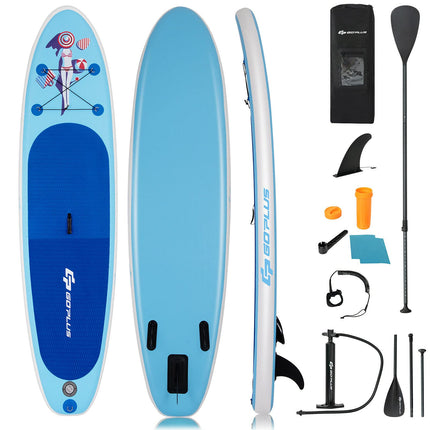 10/ 11FT Inflatable Stand up Paddle Board Latest Inkjet Process Anti-Fading - GoplusUS
