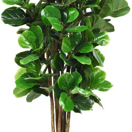 Fake Fiddle Leaf Fig Tree Artificial Greenery Plants in Pots Decorative Trees (5ft) - GoplusUS