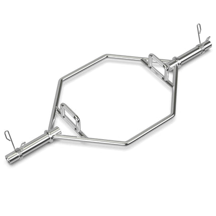 56" Olympic Hex Bar, Foldable Barbell Trap Bar with Knurled Handles - GoplusUS