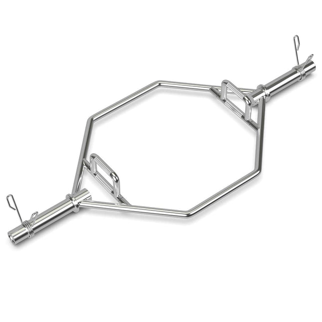 56" Olympic Hex Bar, Foldable Barbell Trap Bar with Knurled Handles - GoplusUS