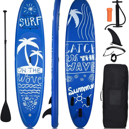 9.8'/10'/11' Inflatable Stand Up Paddle Board, 6.5" Thick SUP with Premium Accessories and Carry Bag - GoplusUS