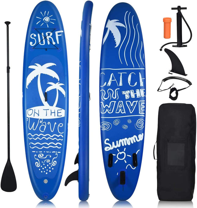 9.8'/10'/11' Inflatable Stand Up Paddle Board, 6.5" Thick SUP with Premium Accessories and Carry Bag - GoplusUS