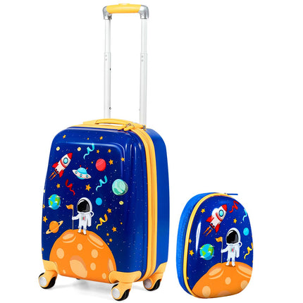 Kids Luggage Set, 12" & 18" Kids Carry On Luggage Set - GoplusUS