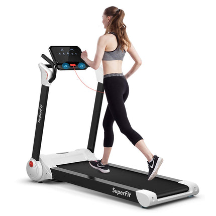 2.25HP Electric Folding Treadmill, Installation-Free Design with 8-Stage Damping System - GoplusUS