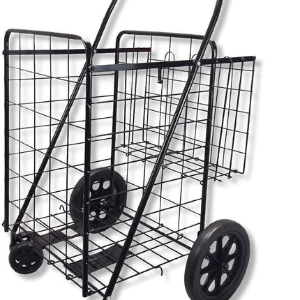 Jumbo Folding Shopping Cart for Grocery Laundry Book Luggage Travel - GoplusUS