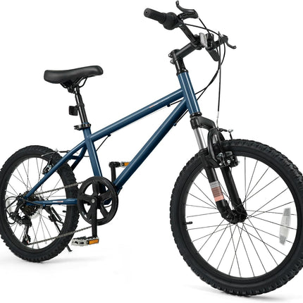 Goplus 20/24 Inch Kids Mountain Bike w/ 6-Speed Drivetrain Suspension Fork Dual Brakes