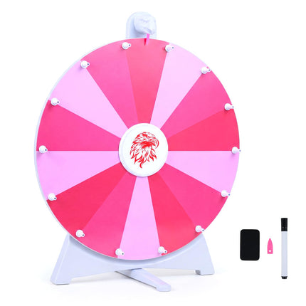 Goplus 12/20 inch Spinning Prize Wheel with Blackboard Marker Eraser & Spare Pointer