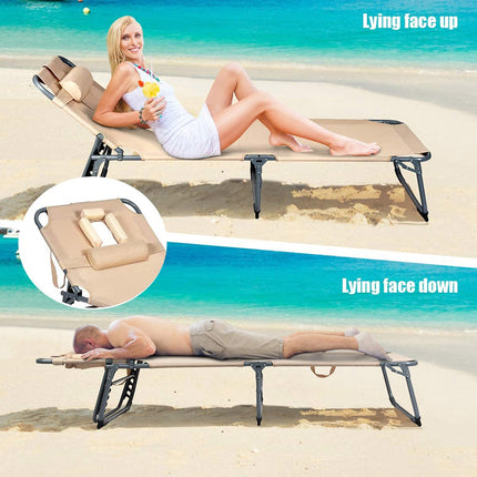 Adjustable Chaise Lounge Chair Recliner - GoplusUS