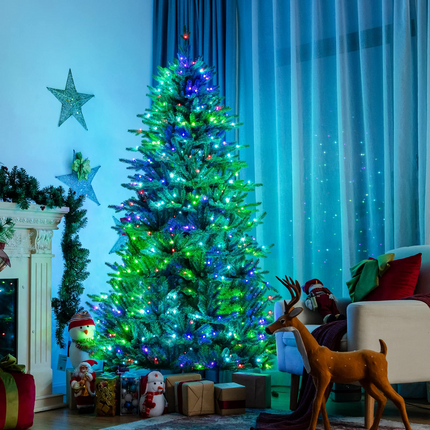 Goplus Christmas Tree, PVC & PE Branch Tips, Indoor Holiday Festival Decoration for Residential Commercial Use - GoplusUS
