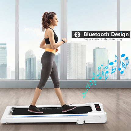 3-in-1 Treadmill with Large Desk, 2.25HP Superfit Folding Electric Treadmills - GoplusUS