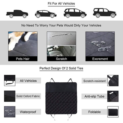 Pet Seat Cover Dog Car Seat Cover Waterproof Nonslip Rubber Backing - GoplusUS