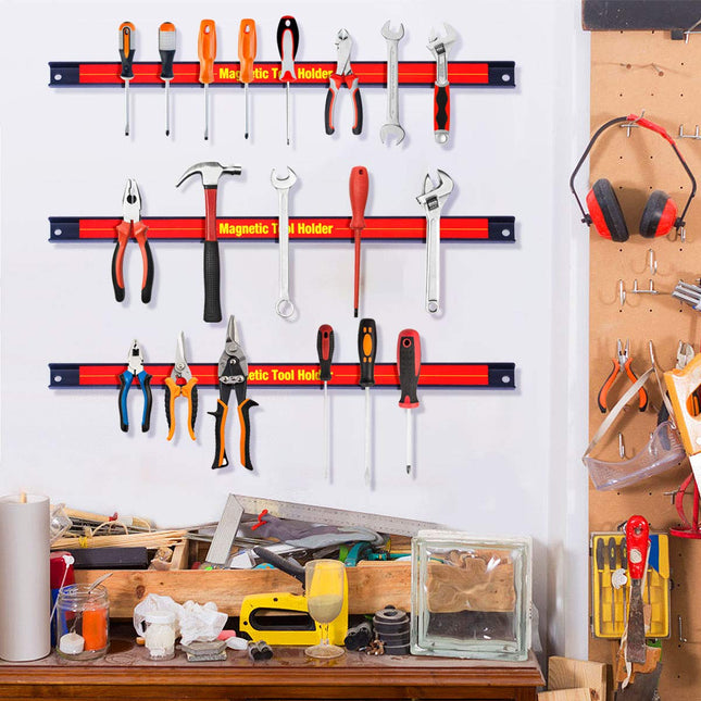 6PCS 18" Magnetic Tool Holder, Metal Magnet Tool Organizer Bars - GoplusUS